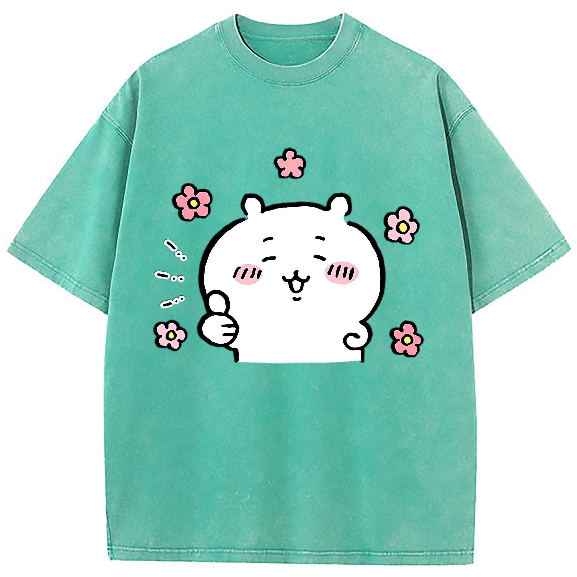 （画像用） ちいかわ ちいかわ Chii-kawa chiikawa 綿100% ヴィンテージ風 半袖Tシャツ（フロントプリント）
